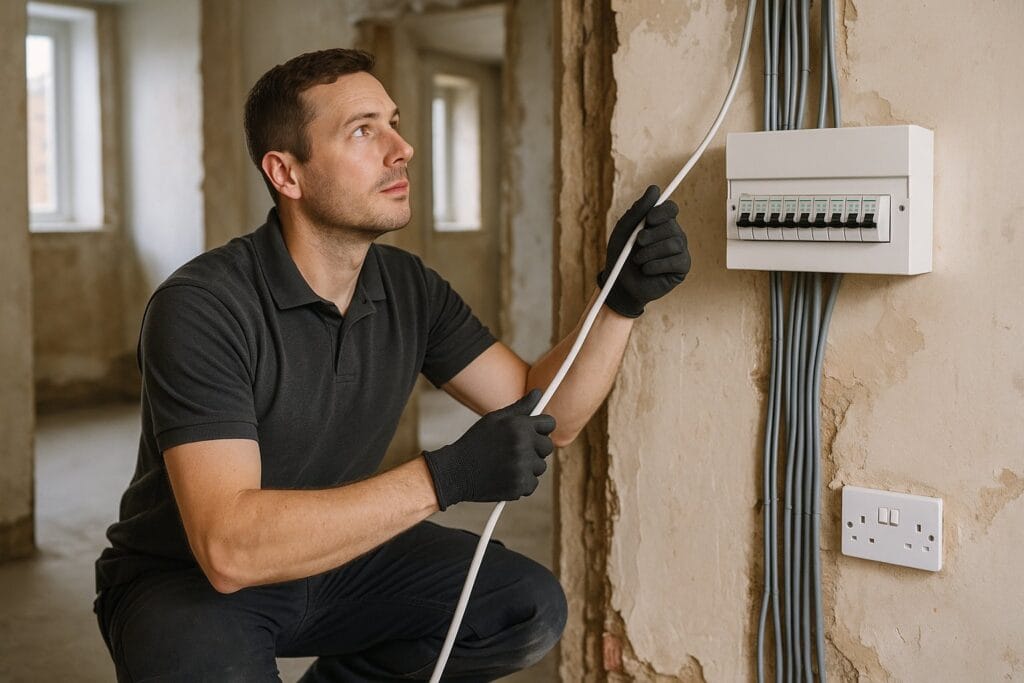 house rewire cost uk — per room, per bedroom, full house