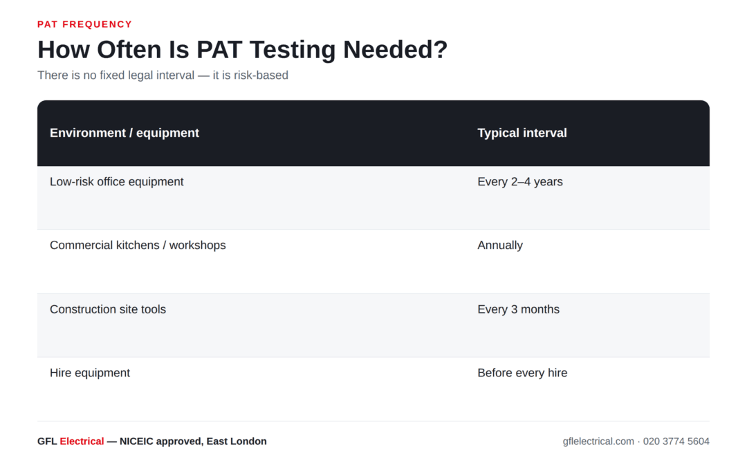 How Often Should You Do PAT Testing? (UK Intervals)