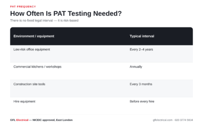 How Often Should You Do PAT Testing? (UK Intervals)